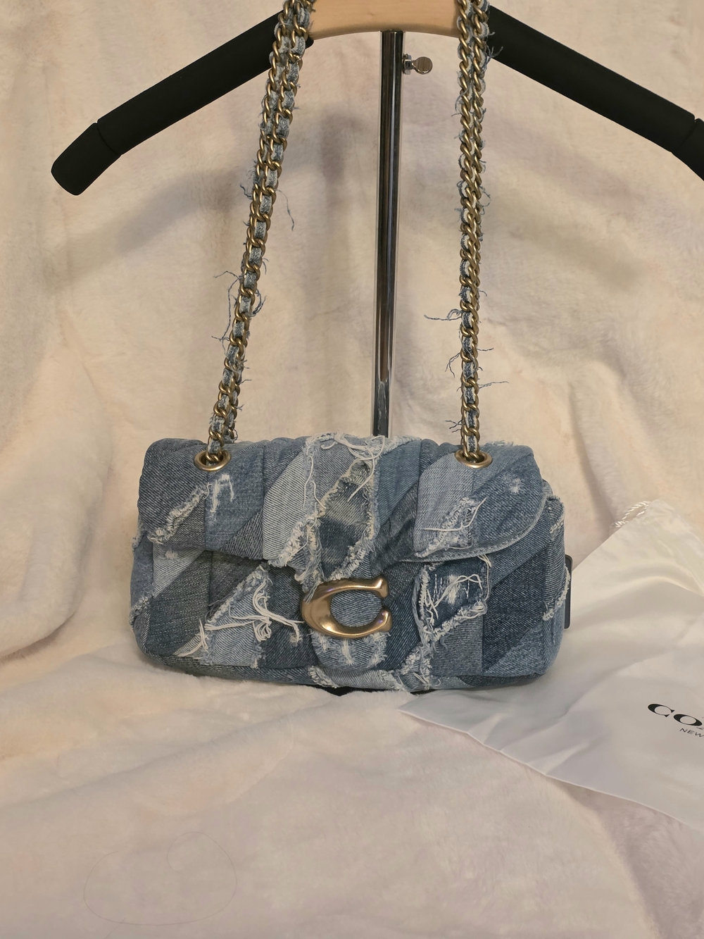 Coach Tabby 26 Repurposed Denim Patchwork Quilted Shoulder Bag CCX37 NWT